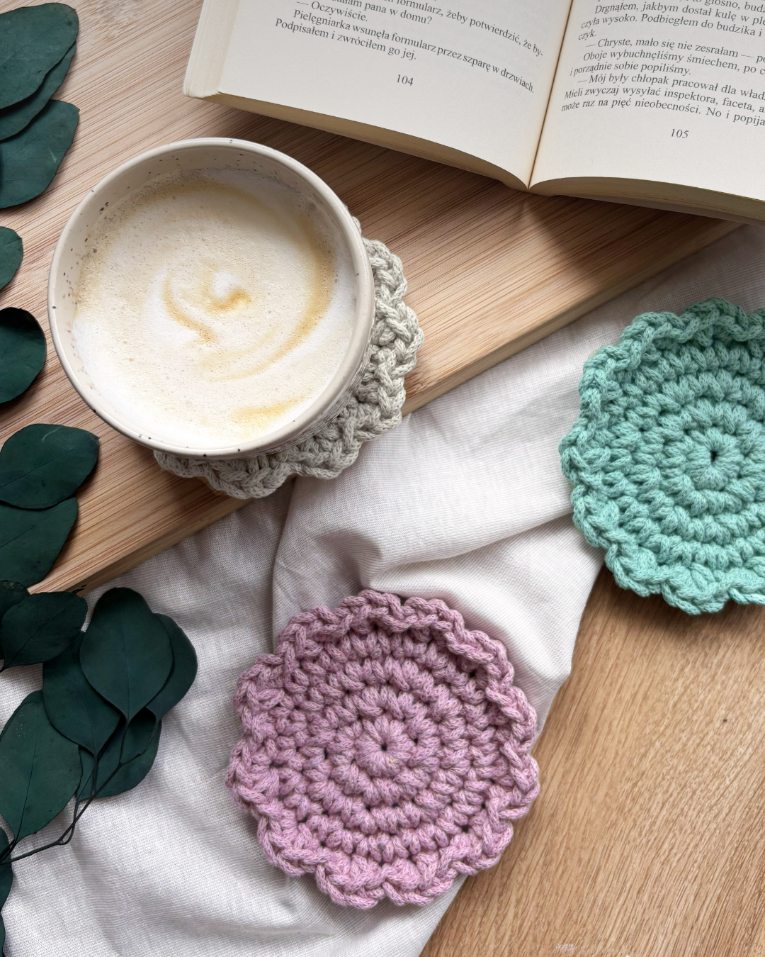 Patron gratuit | Sous-verres Fleurs — Crochet