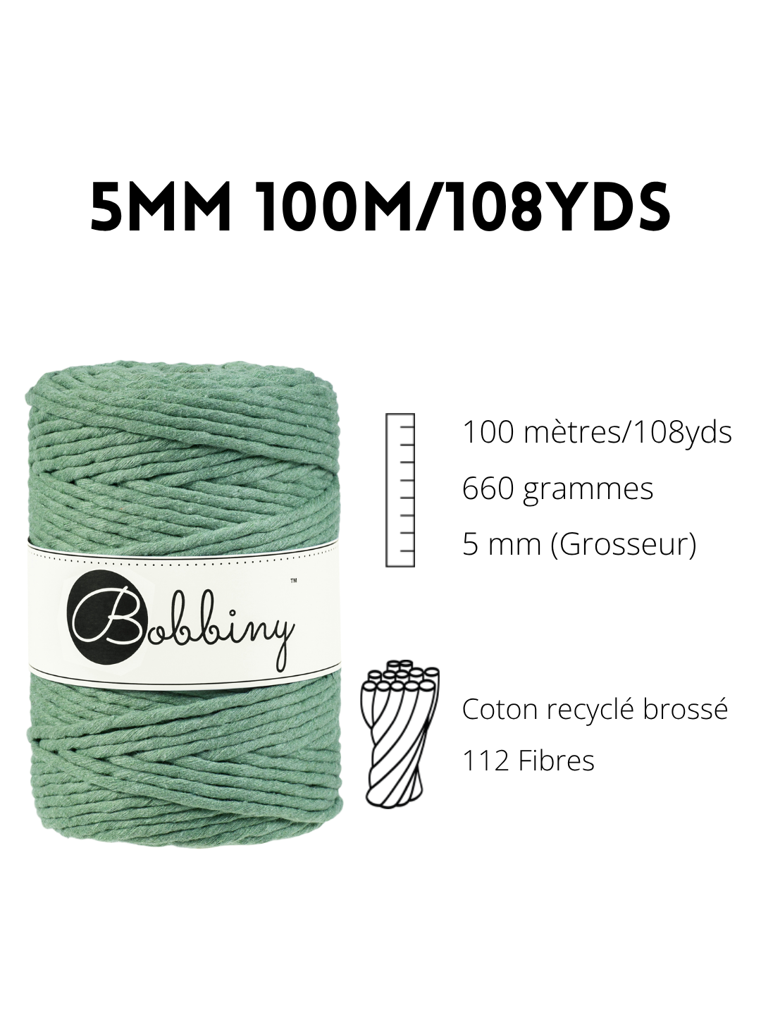 Corde Macramé | 5mm Brossé