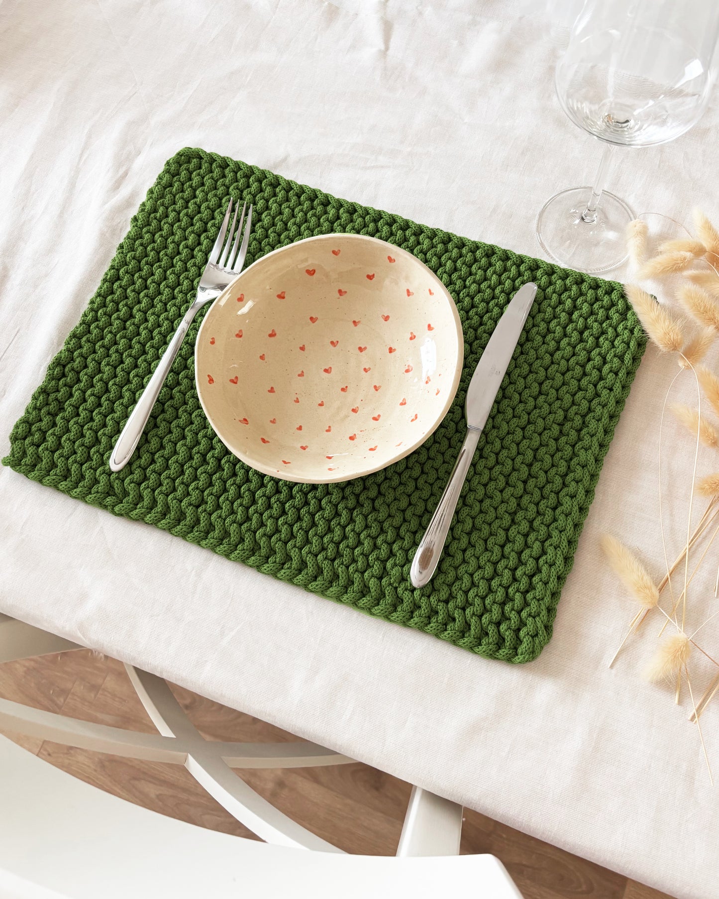 Patron gratuit | Ensemble de table — Tricot