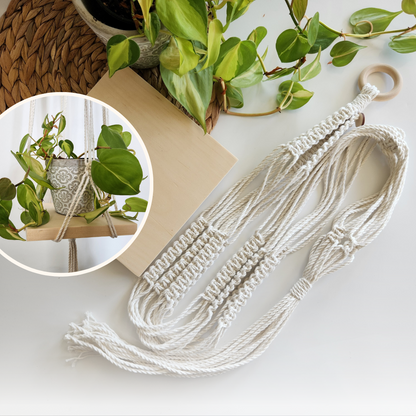 large macrame hanging planter Large macrame hanging planter