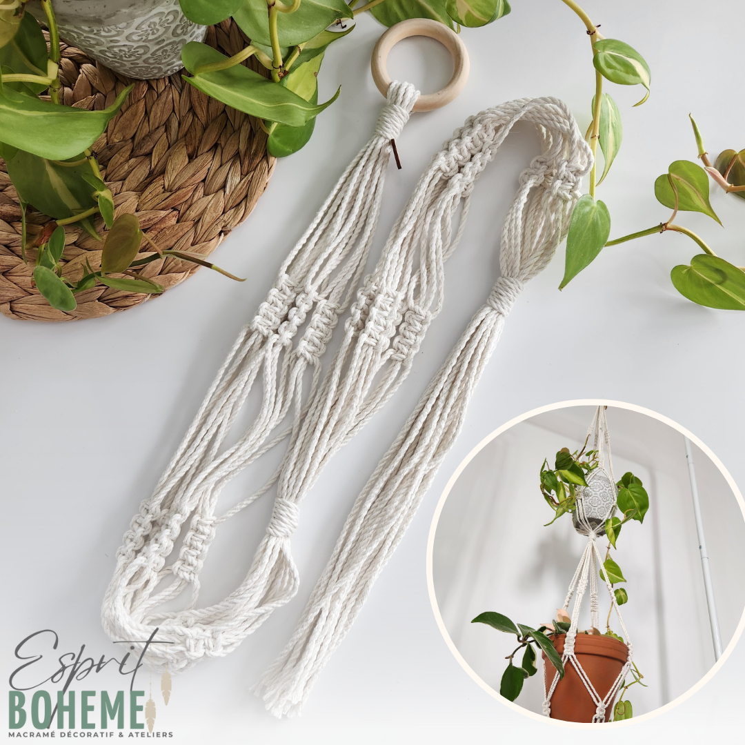 diy double macrame plant hanger Double macrame hanging planter