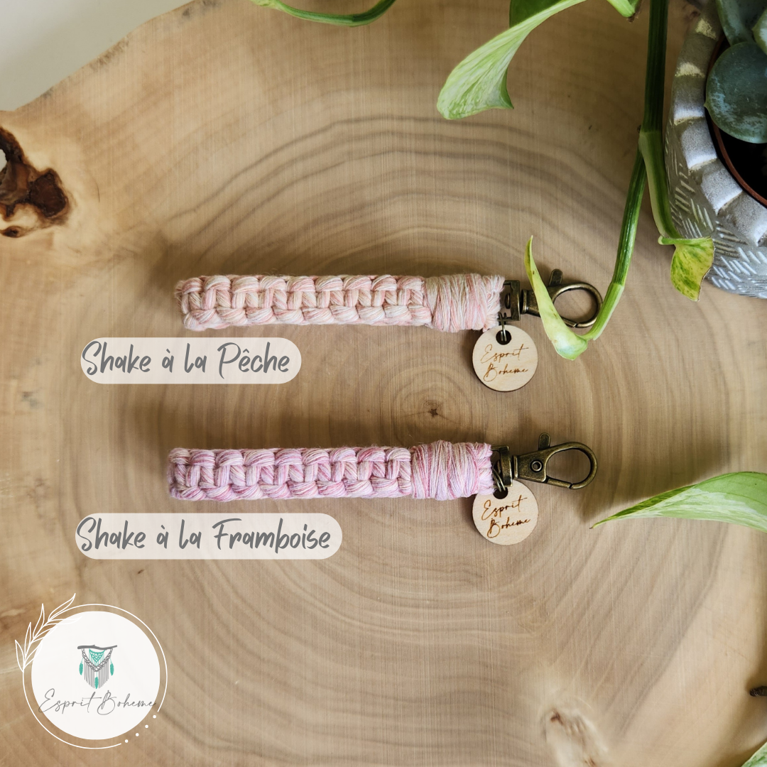 Porte-clés Macramé 2 Pièces - Lanière Courte En Coton, Style Bohème, Pour Femme - 4