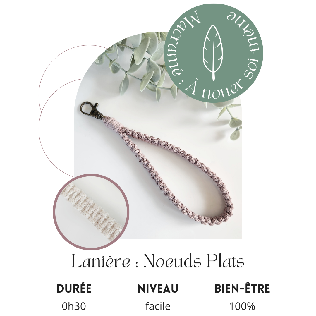Ensemble : Lanière à nœuds plats